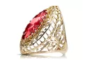 Ring Ruby 14K Yellow gold Vintage Jewlery vrc090y